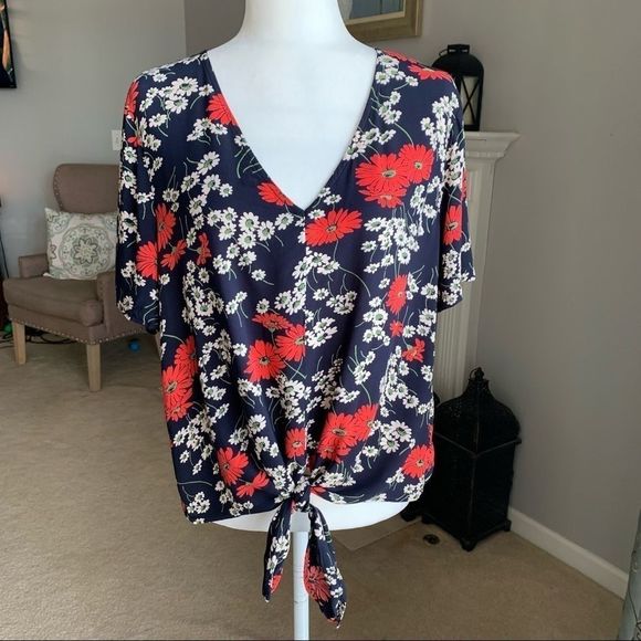 EUC Madewell Floral Hillside Daisies Crop Shirt - Picture 3 of 13